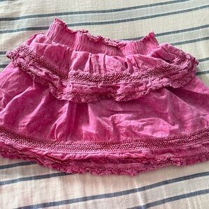 Katie J NYC Pink Ruffled Kids Skirt